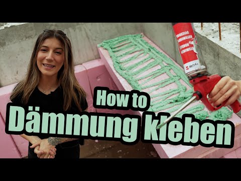 How to Dämmung kleben mit Tschulique - Fundamente dämmen