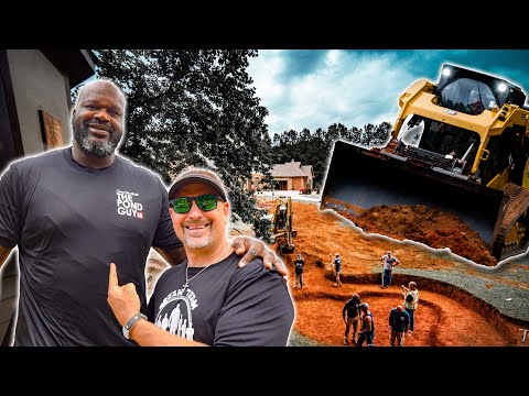 SHAQ is getting a POND! 🐠💦 Artist of the Year Pond Build Part 1