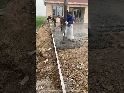 Rural Yard Concrete Pouring Process !