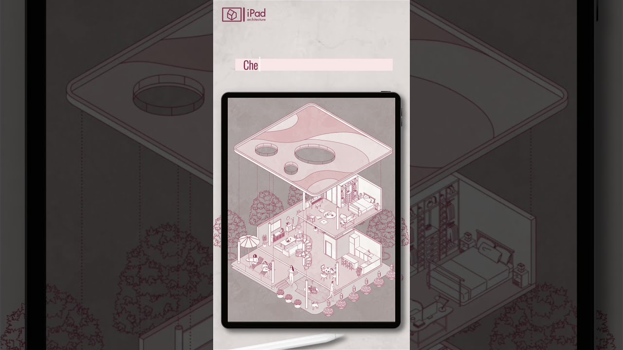 Isometric Diagrams in Procreate Tutorial | iPad Architecture #shorts #shortstutorial #procreate