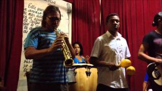 Nicolas GUERET  improvisation au sax soprano à la Casa de la trova de Baracoa Cuba