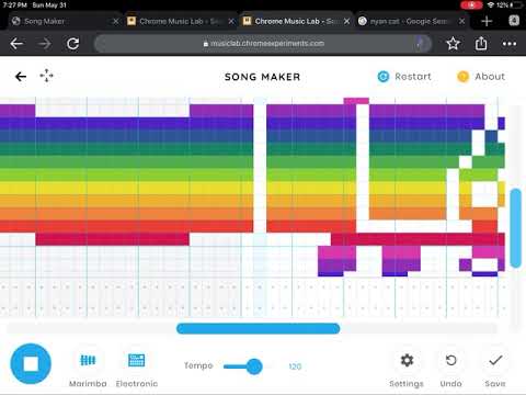 What nyan cat sounds like on chrome music lab