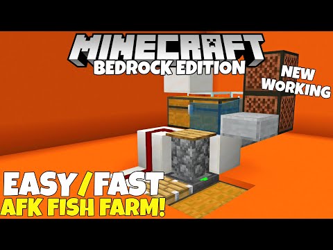 silentwisperer - Minecraft Bedrock: FAST WORKING AFK Fish Farm! With Auto clicker! All Bedrock Platforms!