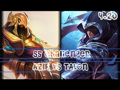 Bjergsen as Azir vs Talon S5 Preseason Ranked Challenger Highlights #24
