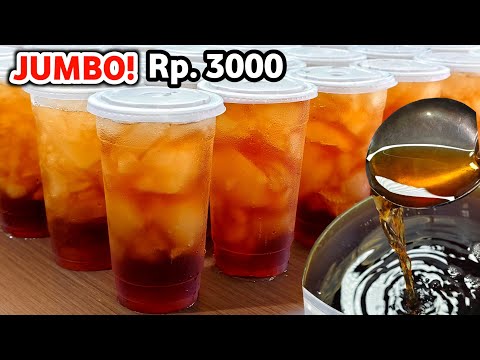 NO FRANCHISE NEEDED‼️LET ME TEACH YOU, MAKE JUMBO ICE TEA Rp.3000 | DELICIOUS, SWEET, FRESH. BEVE...