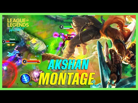 Wild Rift AKSHAN Montage - Best  AKSHAN Plays | LoL Wild Rift Montage