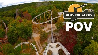 Powder Keg Front Row POV Silver Dollar City S&amp;S Launch Coaster