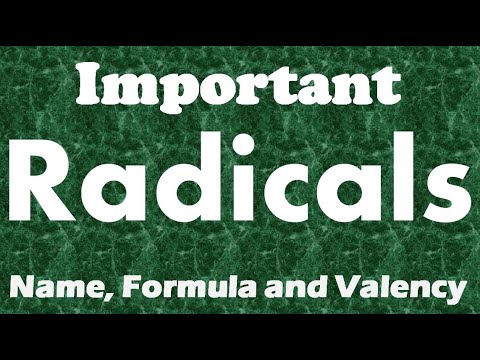 radical || radicals with valency || basic chemistry-radical || learn 21 radicals with 'UniqueTricks'