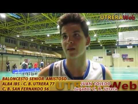 UTRERA - ENTREVISTA AL JUGADOR DE BALONCESTO DEL CBU JUAN TOLEDO