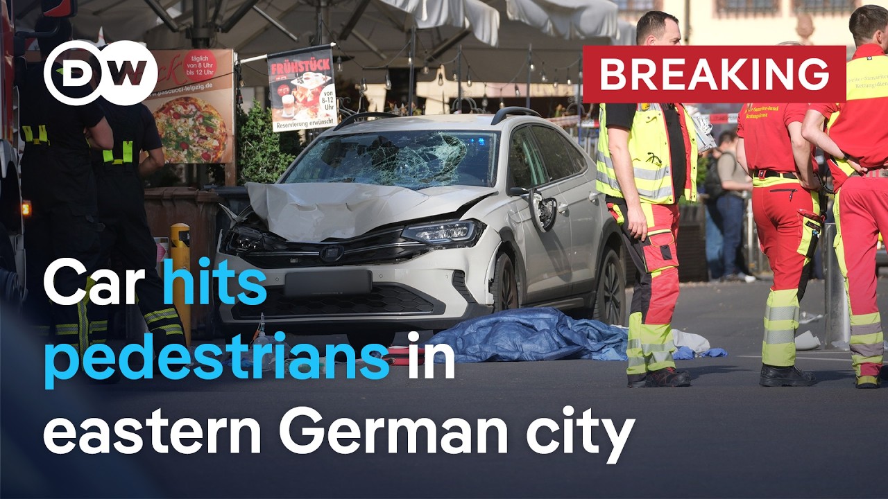 Breaking: Car hits pedestrians in central Leipzig, Germany | DW News