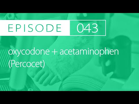 #43: oxycodone+acetaminophen (Percocet) | Treating Moderate to Severe Pain | Drug Cards Daily