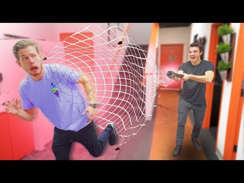 Playing A Game Of Tag With A Net Launcher!!