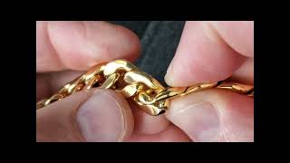 How to Unbend Fix a Flip Link On a Miami Cuban Gold Chain