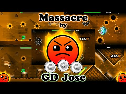 Massacre 100% by GD Jose [All Coins - Epic] - Geometry Dash 2.11