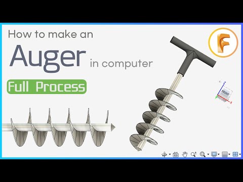 Fusion 360 | How to make an Auger in computer | Auger 3D Modeling | 나사 송곳 모델링