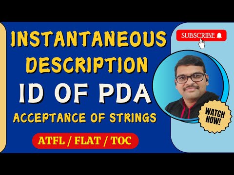 INSTANTANEOUS DESCRIPTION ID OF PDA IN AUTOMATA THEORY || ID OF PDA || ACCEPTANCE OF STRING || TOC
