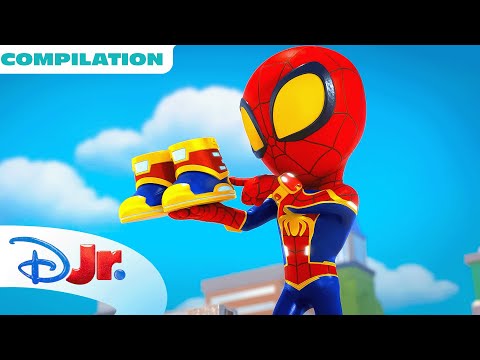 Marvel's Spidey and his Amazing Friends | Spidey and Friends Save the Day! 💪 | @disneyjr​
