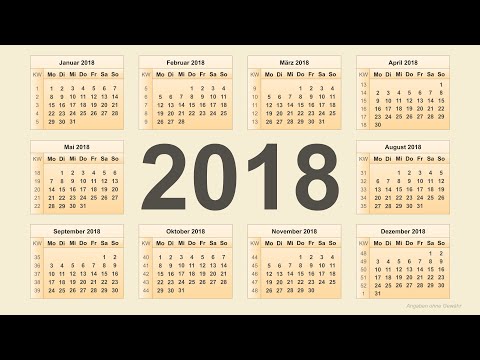 Kalender 2018