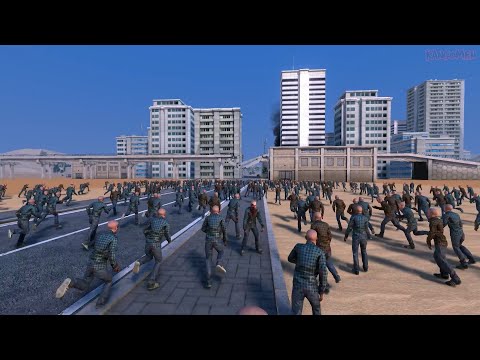Zombie attack the city 5000 zombie vs 500 soldier defend the city ultimate epic battle simulator