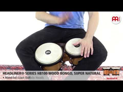 MEINL Percussion - MEINL Percussion - Headliner® Series Wood Bongo, Super Natural - HB100SNT-M
