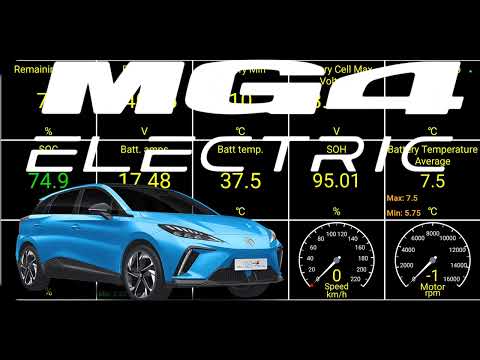 electric MG4 SR 2023 with LFP battery 🔋 Intelligent battery heating | Car Scanner ELM OBD2