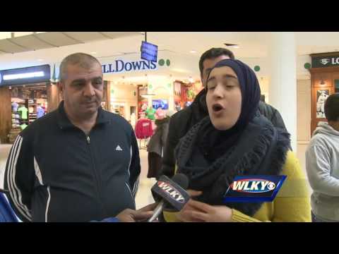 Demonstrators protest travel ban at Louisville International Airport