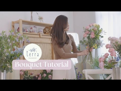 Full Tutorial: How to make and wrap a Korean Style Flower Bouquet #花束包装 #bouquet