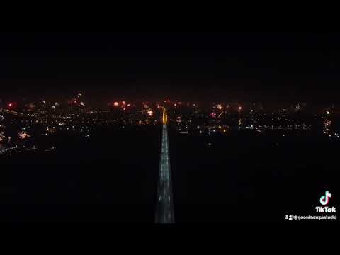 Filmare dron revelion 2022, Artificii! Viaduct Galati