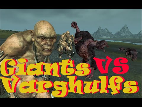 GIANTS vs VARGHULFS - Total War: Warhammer