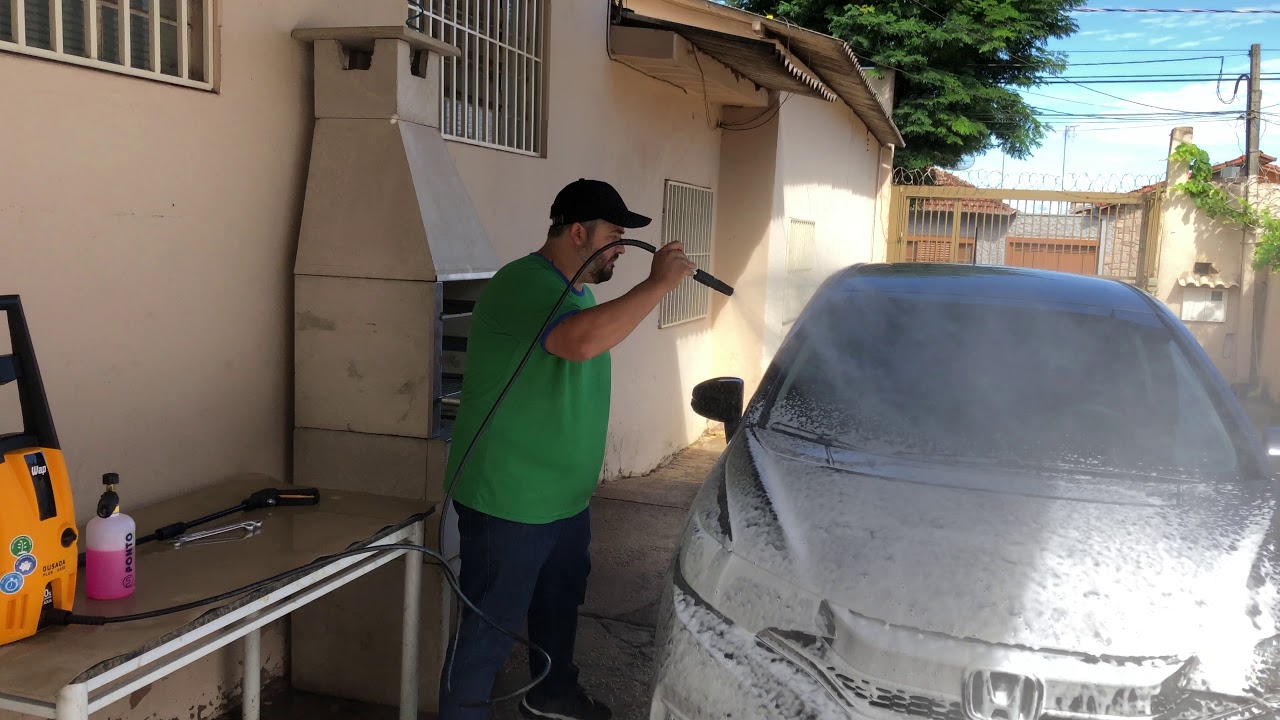 Canhão de espuma Snow foam com sistema de troca rápida direto na mangueira da Wap ousada Plus 2200