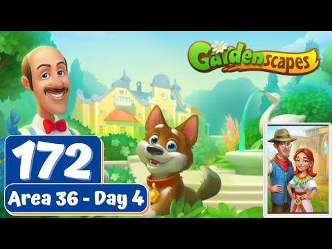 Gardenscapes - Part 172 - Area 36 - Day 4 - Gameplay