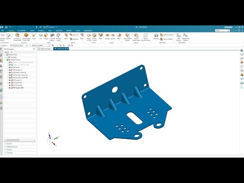 Siemens NX 1953 | Sheet Metal Bracket Modeling Example