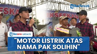 Momen Gibran Jadi Pengundi Doorprize Acara Mancing Mania Gratis, Serahkan Motor Listrik ke Solihin