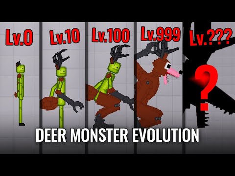 Evolution Of THE DEER MONSTER in Melon Playground - 99 Days In The Forest - People Playground