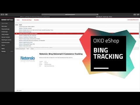 OXID eShop Modul: Bing - Universal Event Tracking