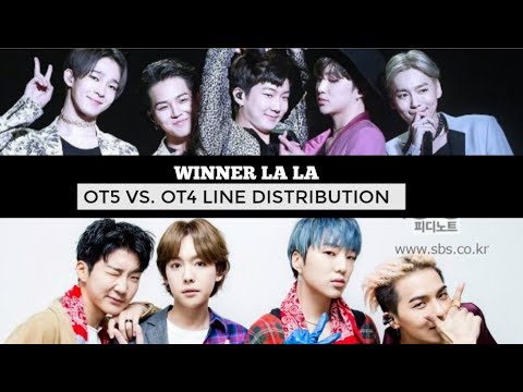 WINNER -  LA LA OT5 VS. OT4 LINE DISTRIBUTION (COLOR CODED)