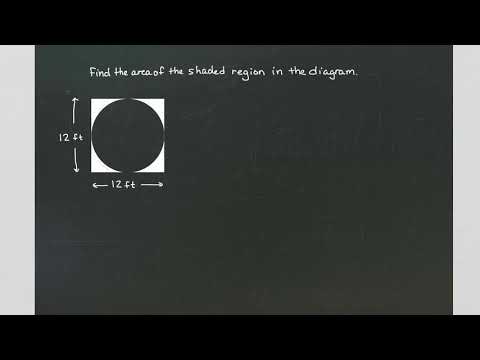 MyOpenMath - Find the area of a shaded region - Inside square but outside circle