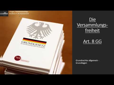 Versammlungsfreiheit Art  8 GG I Grundrechte Grundlagen 20