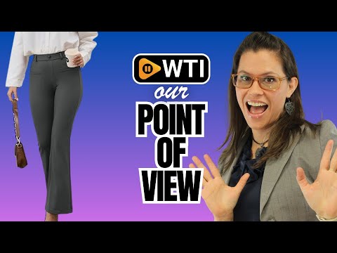 Fleece Lined Dress Pants for Women High Rise Flare Soft Feeling Pull On Work Yoga Pants for Cold Weather 1102 27"" Inseam Medium Grey - WTI product video review