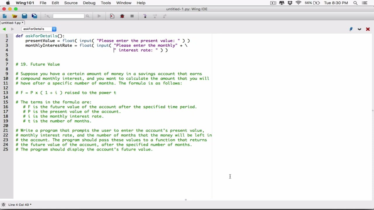 5.19. (Part 1) Future Value - Python