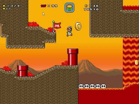 Super Mario Bros. X2 (MAGLX3) Custom Level - Volcano Canyon (For the MAGLX3 Contest)