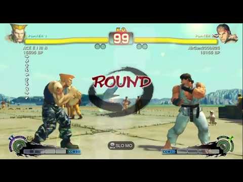 ACE・EIRIN [Guile] vs Air [Ryu] SSF4 日本語オンラインランクマッチ 1/2 - TRUE-HD