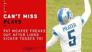 &#39;LET&#39;S GO!!&#39; Pat McAfee FREAKS OUT After Lions Kicker Tosses TD!