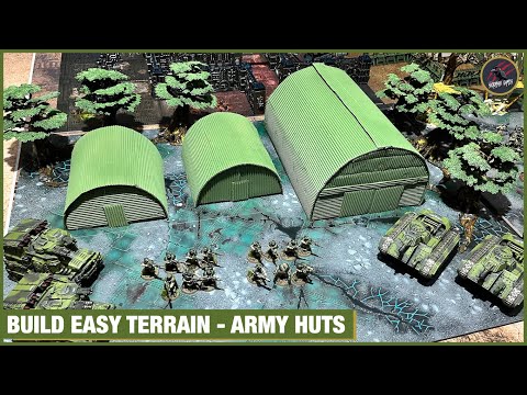 BUILD CHEAP & EASY ARMY HUTS TERRAIN - Perfect For Warhammer 40k Obscuring  Terrain and Kill Team