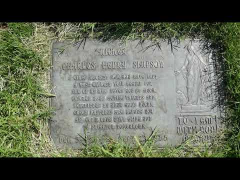 Actor Mickey Simpson Grave Forest Lawn Hollywood Hills Los Angeles California USA September 14, 2023