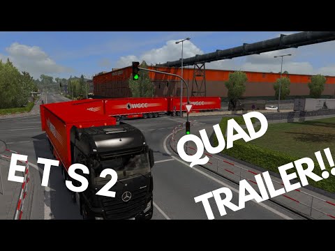 ETS2 - Road Train| mercedes benz-actros | Quad Trailer | Long Cargo