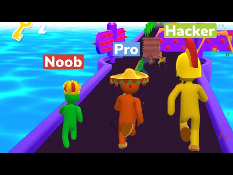 NOOB vs PRO vs HACKER in GİANT RUSH!