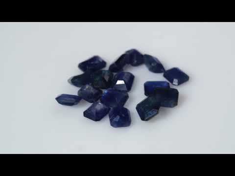 Натуральный синий Сапфир октагон 5x4мм 0.50ct видео