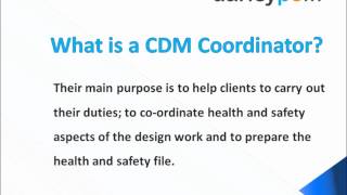 What is a CDM coordinator?