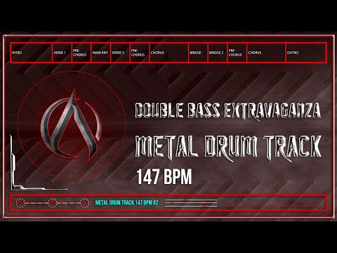 Double Bass Extravaganza Metal Drum Track 147 BPM | Preset 3.0 (HQ,HD)